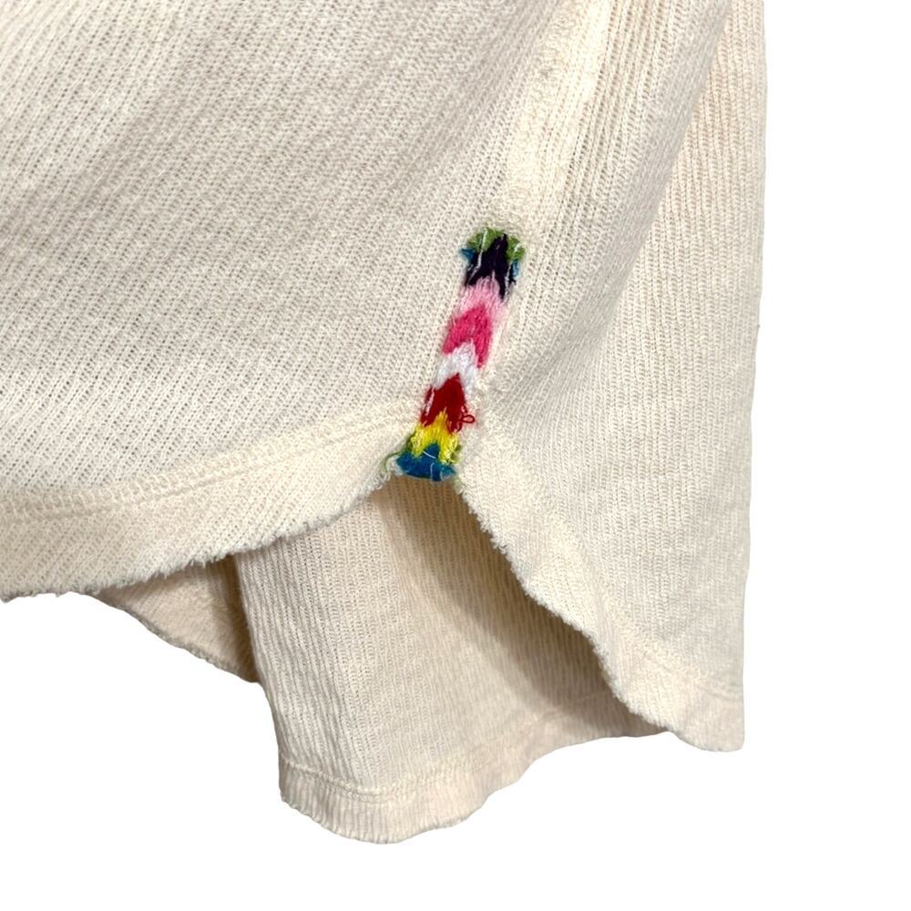 Free People Rainbow Thermal Henley Size XS - Picture 3 of 5